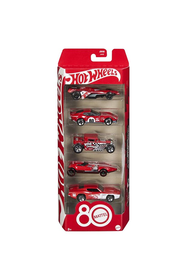 Hot Wheels 80th Anniversary 5-Car Set 1:64 Scale Die-Cast