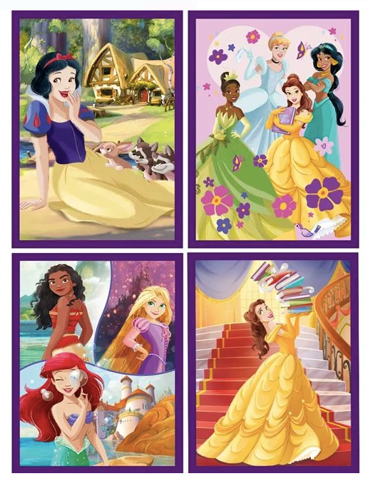 Puzzle 4 în 1 – Prințese Disney