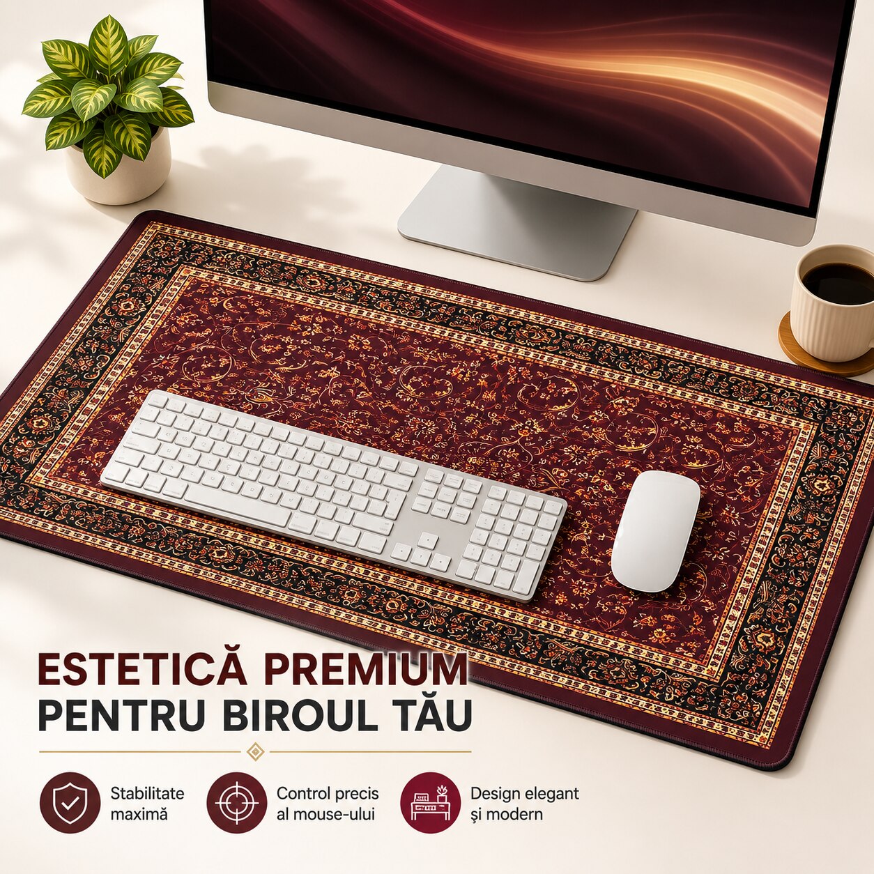 Flexon Mousepad Gaming XL Oriental Persan 600x300mm Maro