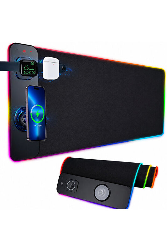 Flexon RGB Gaming Mouse Pad 800x300mm 15W 3-in-1 Wireless Charger