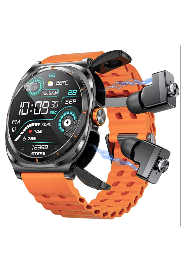 Smartwatch Gt GT98-2 cu Căști Wireless Integrate 45mm