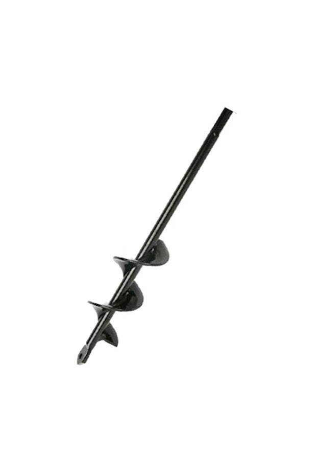 OEM Earth Auger 4x22cm Carbon Steel Drill Bit Black