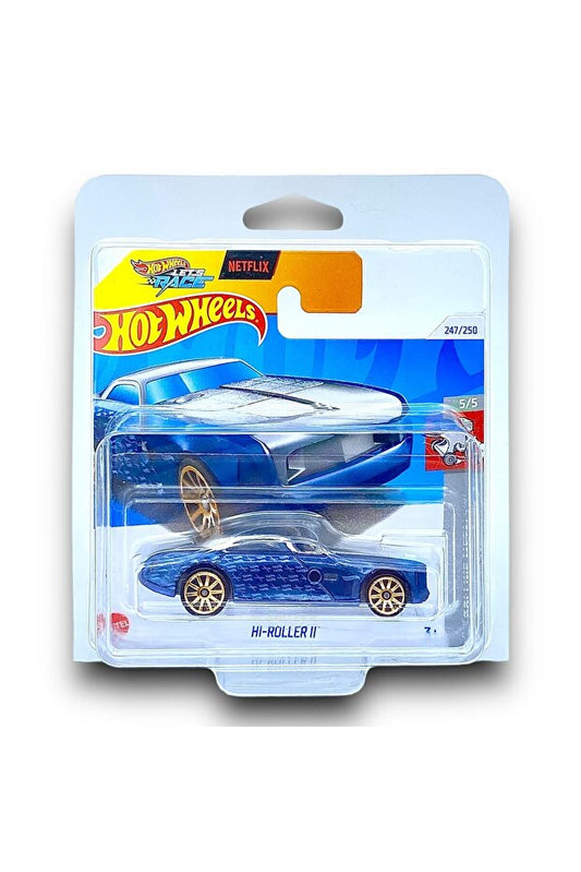 Hot Wheels Hi-Roller II Diecast Car Let's Race Blue Chrome 2024