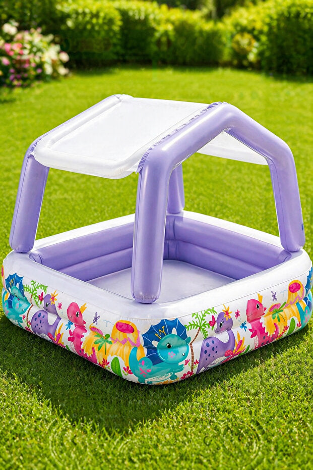 Intex Inflatable Children's Pool with Removable Roof 157x157x122cm