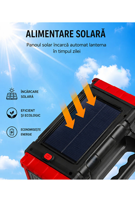 Lanternă Portabilă Reîncărcabilă OEM 20W Solară și USB Rezistentă la Apă