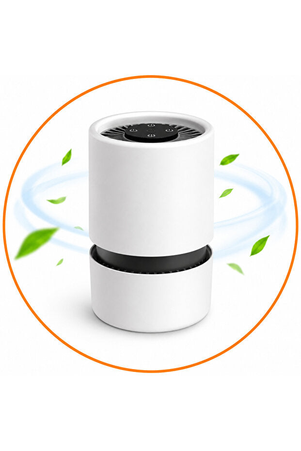 Flexon Purificator Aer Compact HEPA Carbon Activ Ionizare USB-C
