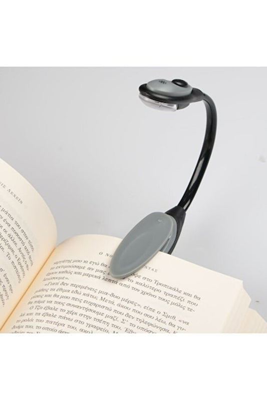 OEM Lampă LED de Lectură cu Clips Flexibil Negru/Gri