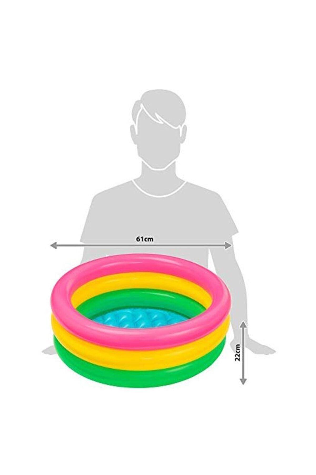 Intex Piscină Gonflabilă pentru Bebeluși, 3 Inele, 61x22 cm