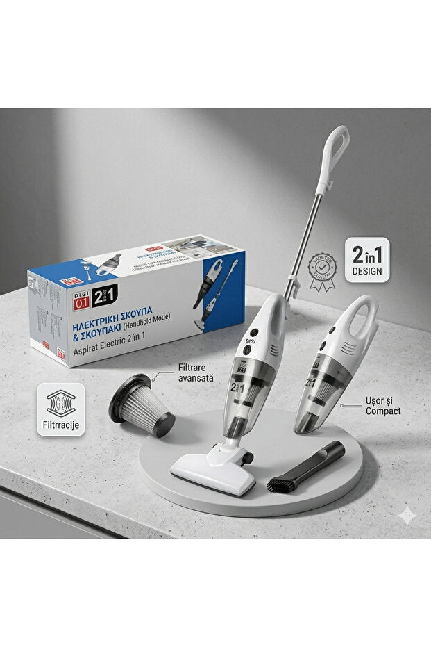 Digi Vertical Vacuum Cleaner 2-in-1 600W with Metal Tube