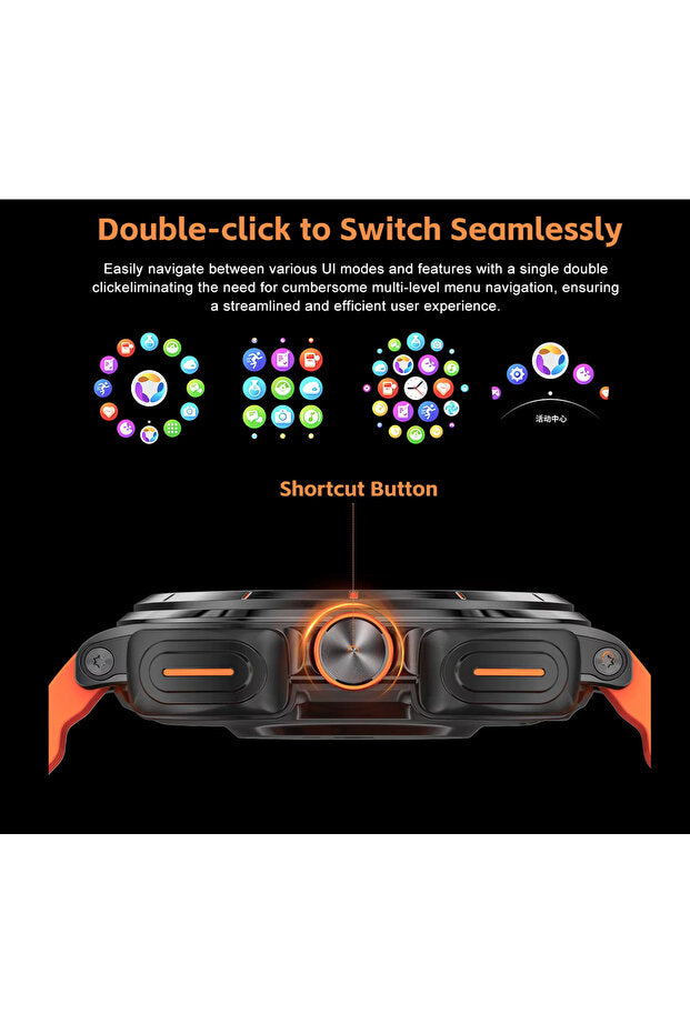 Smartwatch Gt GT98-2 cu Căști Wireless Integrate 45mm
