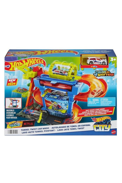 Hot Wheels City Tunnel Twist Car Wash Set Color-Changing