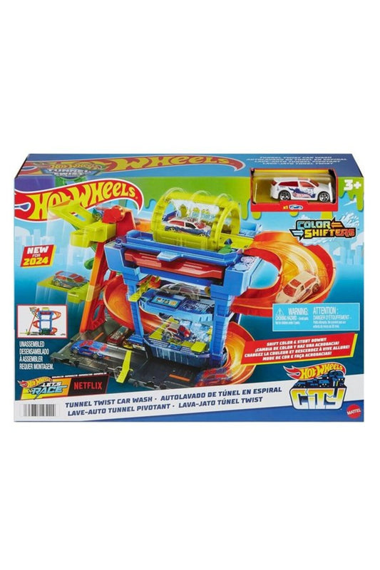 Hot Wheels City Tunnel Twist Car Wash Set Color-Changing