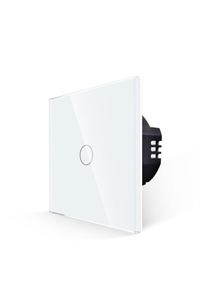 Luxion One Touch Light Switch White Tempered Glass Panel 100-240V 10A