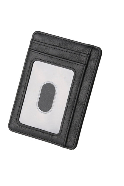 Flexon Portofel Slim RFID din Piele Ecologică Negru