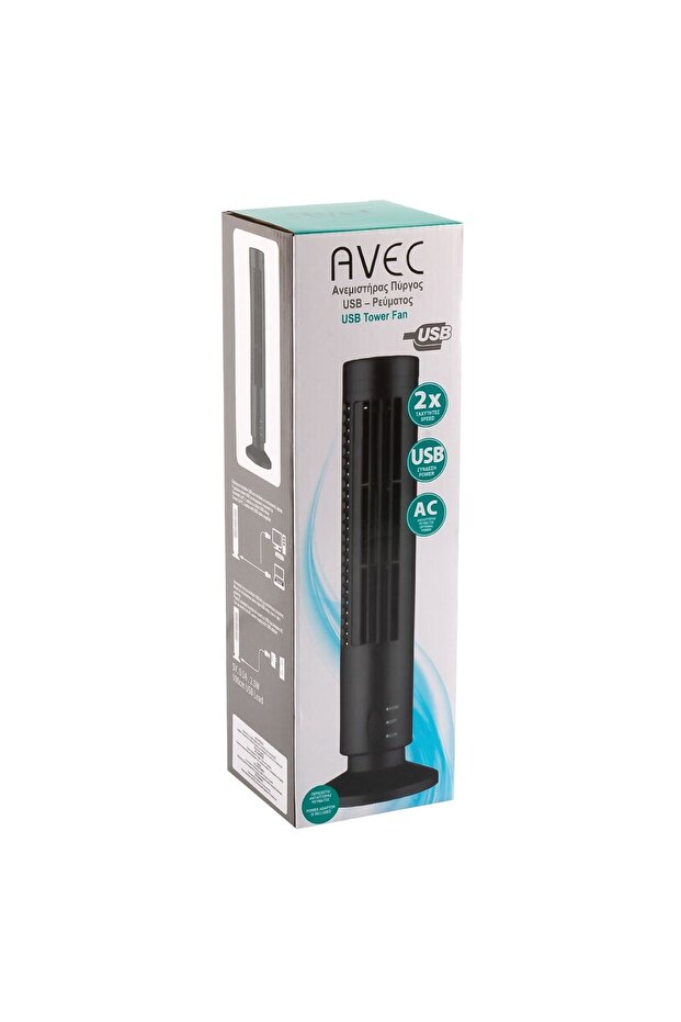 OEM Tower Fan 33cm USB Powered 2 Speed Compact Cooler