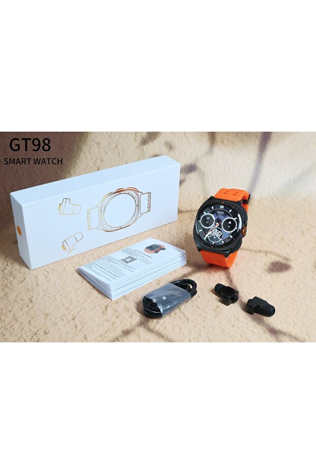 Smartwatch Gt GT98-2 cu Căști Wireless Integrate 45mm