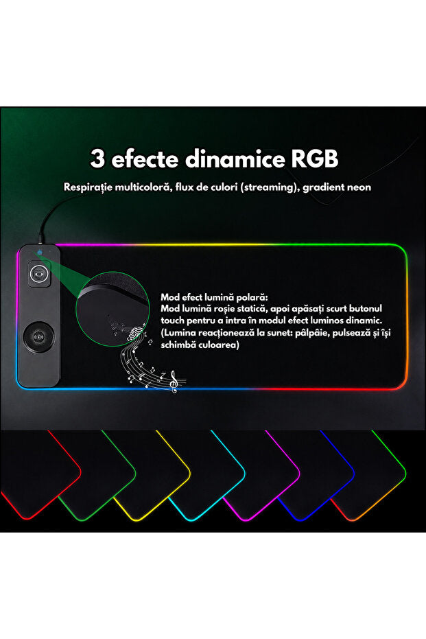 Flexon RGB Gaming Mouse Pad 800x300mm 15W 3-in-1 Wireless Charger