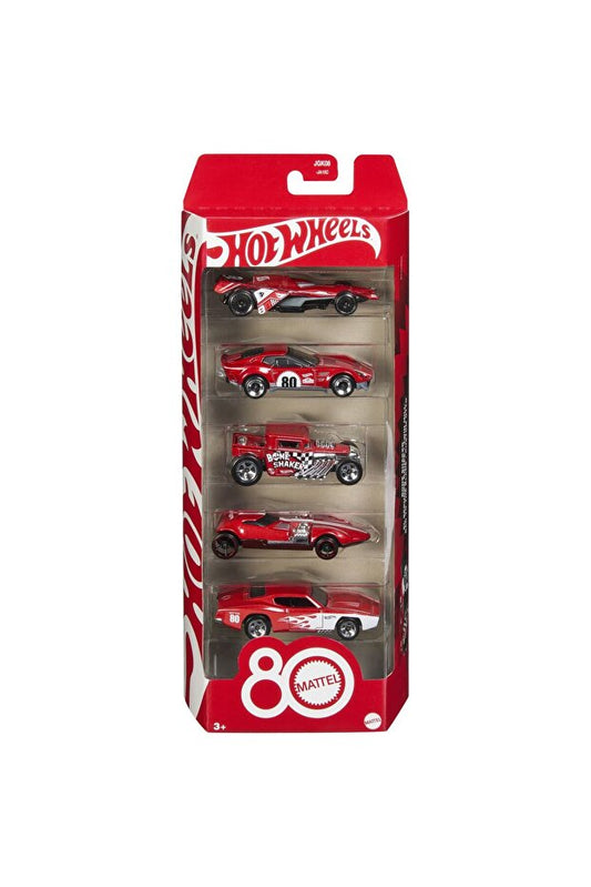 Hot Wheels 80th Anniversary 5-Car Set 1:64 Scale Die-Cast