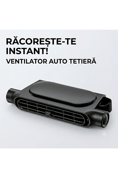 Ventilator Auto Tetiere Flexon USB 3 Viteze Răcire Rapidă Negru