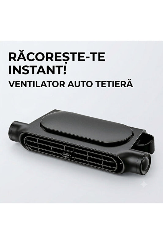Ventilator Auto Tetiere Flexon USB 3 Viteze Răcire Rapidă Negru