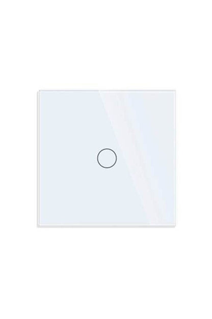 Luxion One Touch Light Switch White Tempered Glass Panel 100-240V 10A