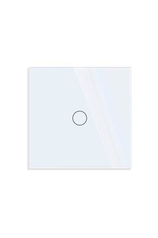 Luxion One Touch Light Switch White Tempered Glass Panel 100-240V 10A