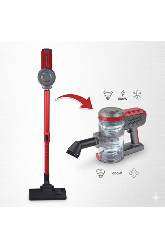 i-JMB Electric Vertical Vacuum Cleaner 600W Cyclonic Filtration Red
