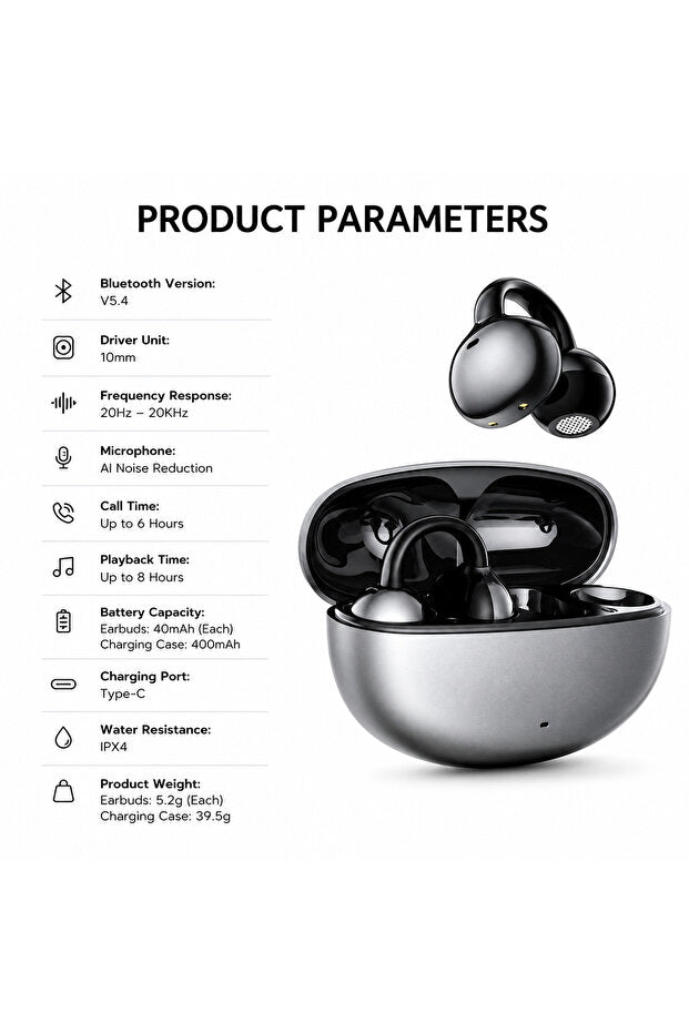 Flexon Căști Wireless AI Traducere Vocală 100 Limbi Bluetooth 5.4