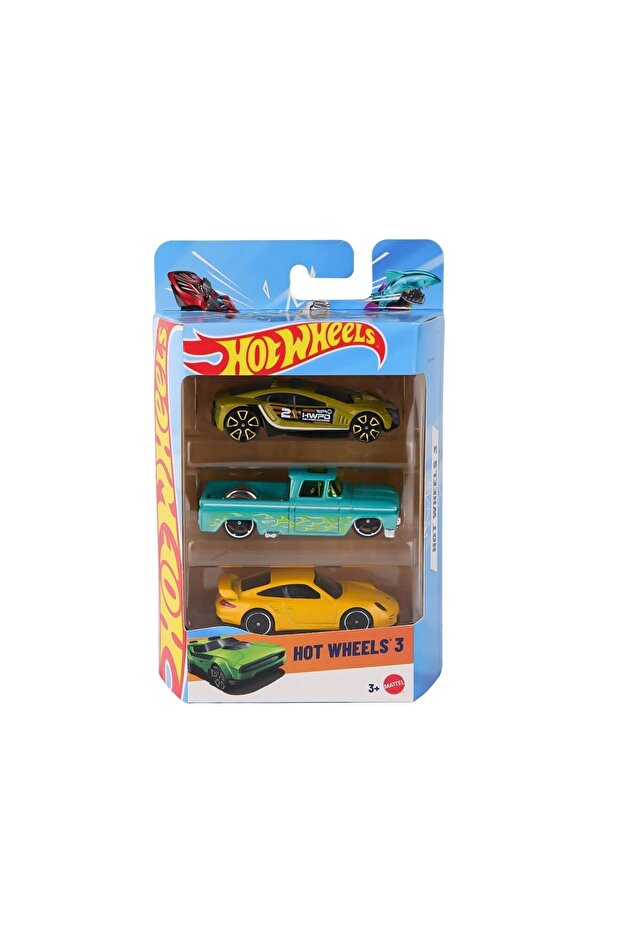Hot Wheels Set 3 Mașinuțe Colecție Jucărie Copii 4+ Ani