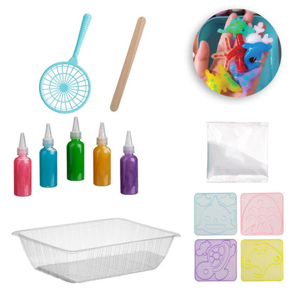 Magic Water Creative set Magic Water with glitter – 5 colors + 4 molds, 3 years+