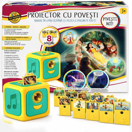 Noul proiector cu povesti! 8 povesti!