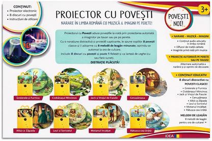 Noul proiector cu povesti! 8 povesti!
