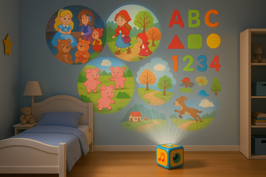 PROIECTOR CU POVEȘTI, MUZICĂ ȘI LECTII EDUCATIVE