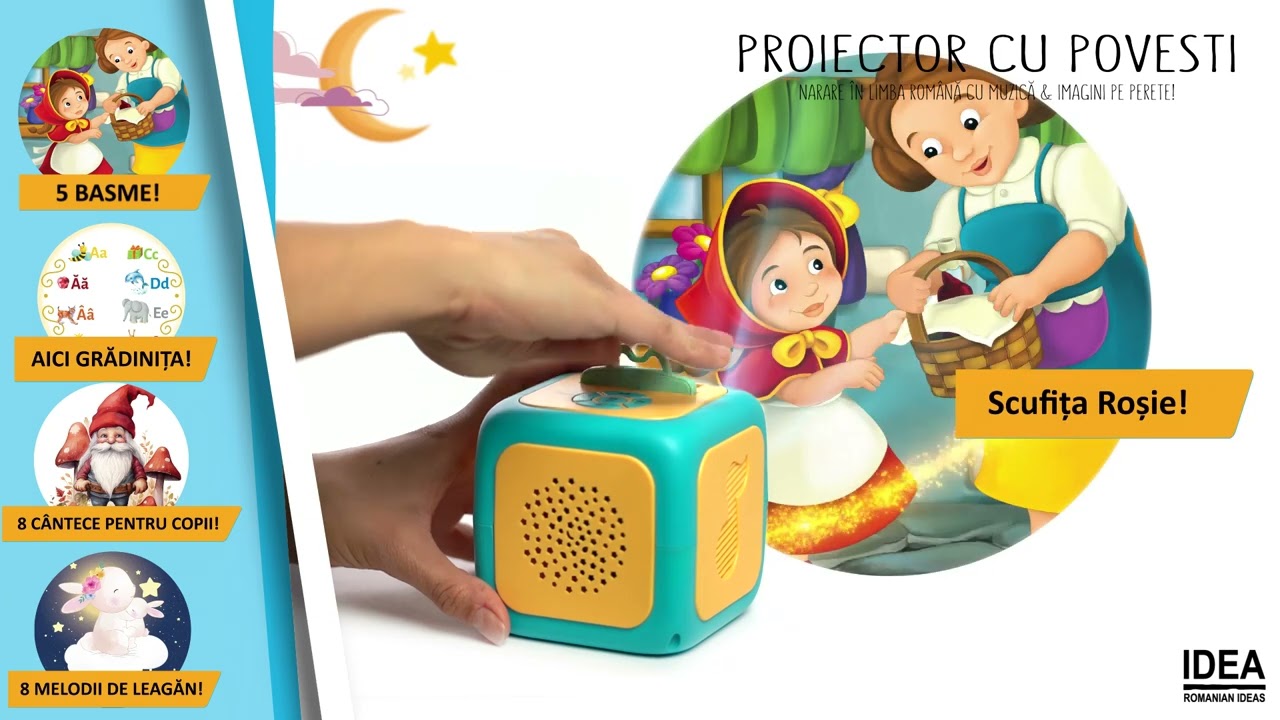 PROIECTOR CU POVEȘTI, MUZICĂ ȘI LECTII EDUCATIVE