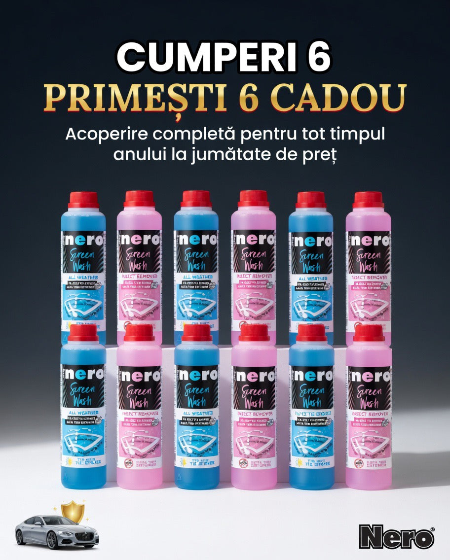 6+6 Sticle Solutie de Curatat Parbriz 250ml