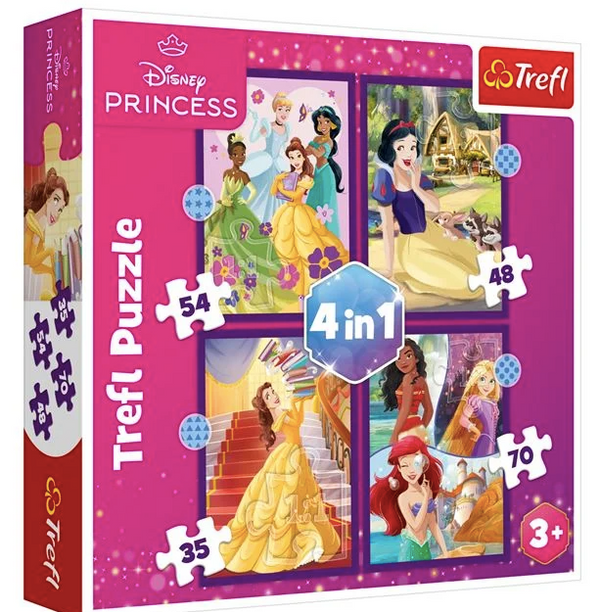 Puzzle 4 în 1 – Prințese Disney