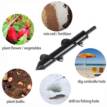 Burghiu Foreză Pământ 8x18 cm pentru Bormașină Plantare Rapidă Oțel
