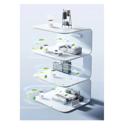 Flexon Purificator Aer Compact HEPA Ionizare USB Birou Mașină Alb