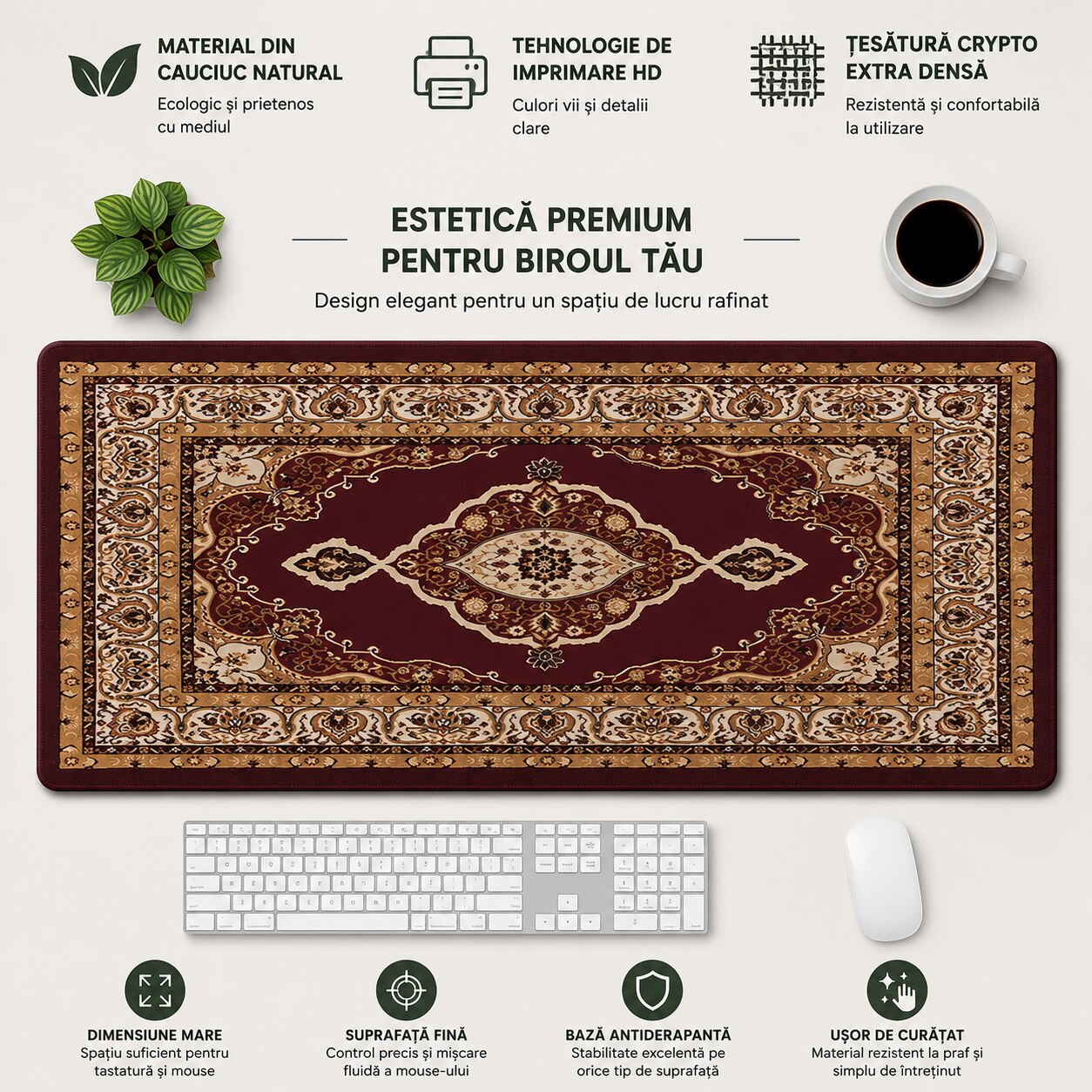 Flexon MousePad Gaming XL Oriental Persan 600x300mm Visiniu